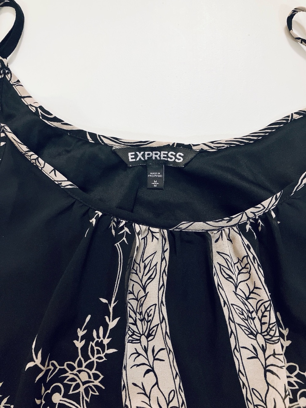 Express Sleeveless Bohemian Black Paisley Maxi Slip Dress Medium Festival Summer - Picture 8 of 8